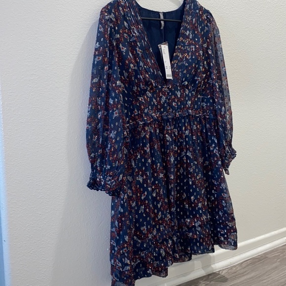 Urban Outfitters Dresses & Skirts - NWT Urban Outfitters Sheer Long Sleeve Printed Mini Dress